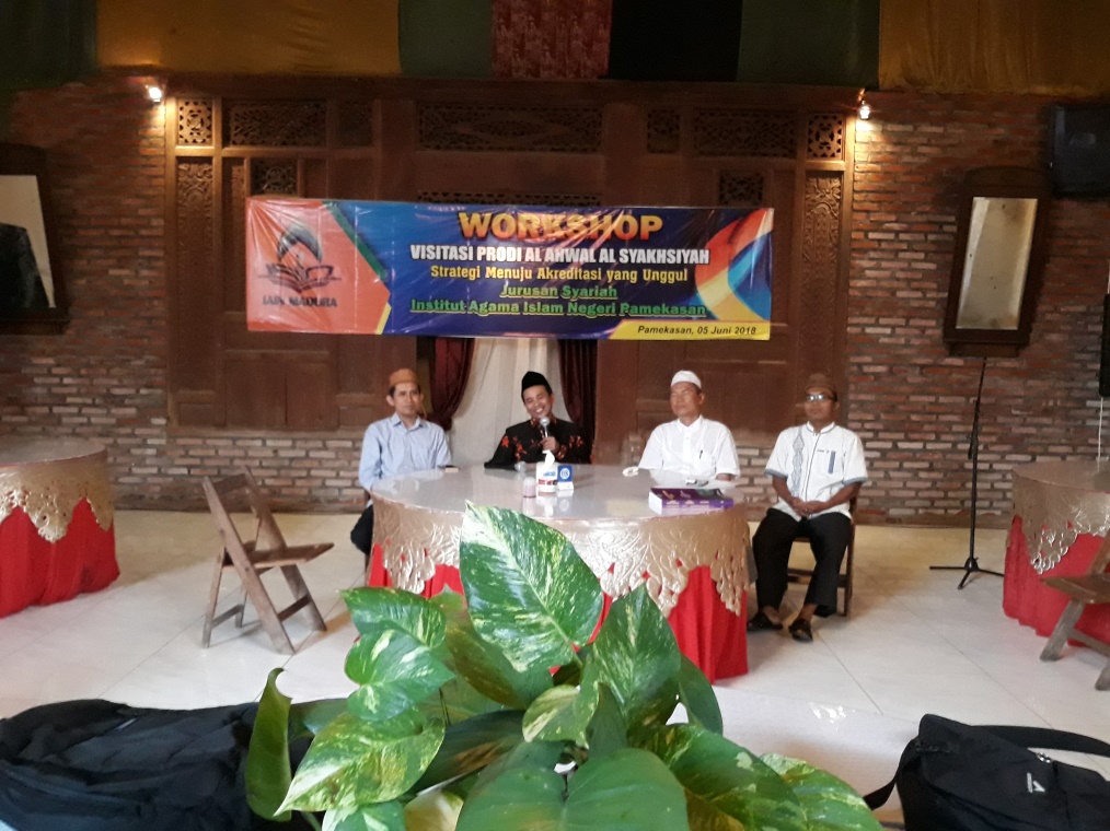 Workshop Visitasi Prodi ahwal al syakhshiyah  Jurusan Syariah IAIN Madura tema Strategi Menuju Akreditasi yang Unggul